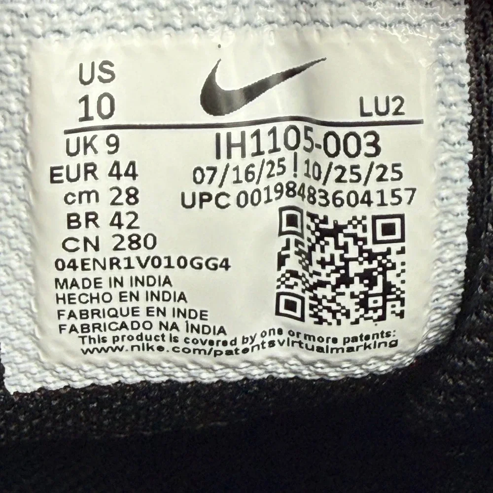 Nike Men Precision 8 Mid Black 10 NEW Red White Basketball Shoe IH1105-003